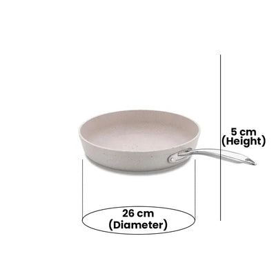 KORKMAZ KA1265 GRANITA ALU. FRYPAN 26 cm x 5 cm / 2.5 ltr. CAPACITY