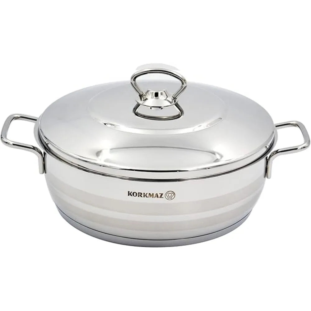 KORKMAZ KA1907 ASTRA LOW CASSEROLE, 26 cm x 10 cm / 5.3 ltr. CAPACITY