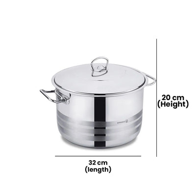 KORKMAZ KA1944 MEGA CASSEROLE 32 cm x 20 cm / 15 ltr. CAPACITY