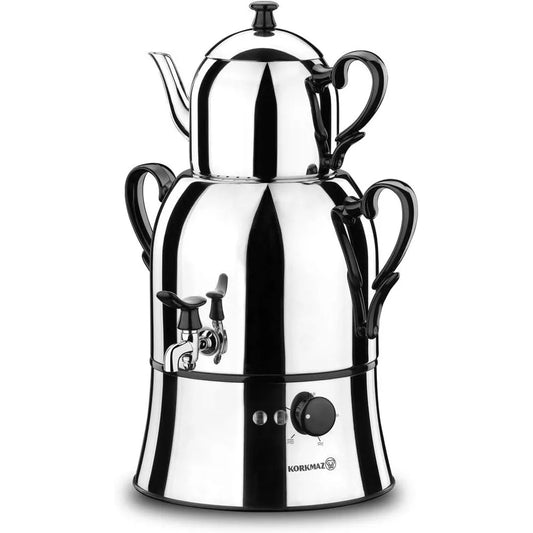 KORKMAZ KA338 NOSTA ELECTRICAL SAMOVAR - BLACK COLOR