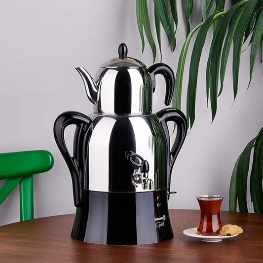 KORKMAZ KA341-04 CAYKOLIK ELECTRICAL SAMOVAR - BLACK COLOR