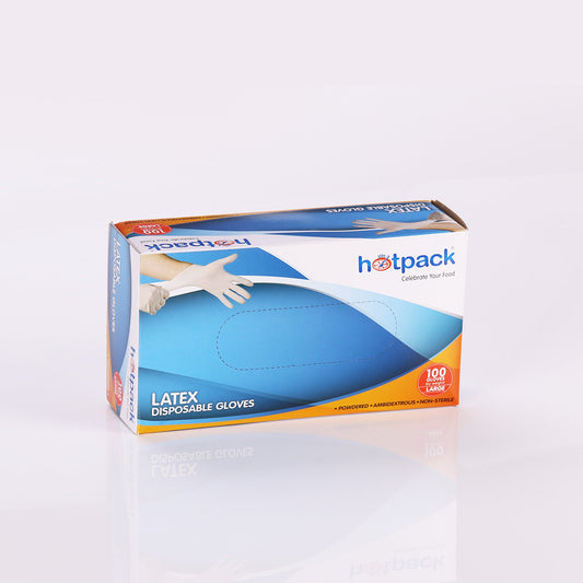 hotpack powdered latex gloves large size 1000 pcs