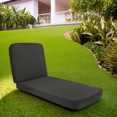 Gymkhana  Grasshopper Outdoor Sunbed Cushion, Panama Grafito, Grey, 196x72x10 cm