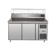 Lava Inox Pizza Refrigerated Counter, Cpty 560 L, 680 W, 202 x 80 x 82 + 60 cm