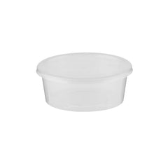 Hotpack Clear Microwave Round Container Without Lid, 4.5 x 11 x 10 cm, 250 ml, 500 PCs