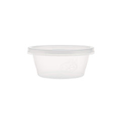 Hotpack Round Microwave Clear Potion Cup with Lid, 3 x 5 x 6.5 cm, 60 ml, 1000 PCs