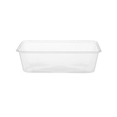 Hotpack Rectangular Clear Microwave Container Without Lid, 17.5 x 11.5 x 5.5 cm, 750 mI, 500 PCs