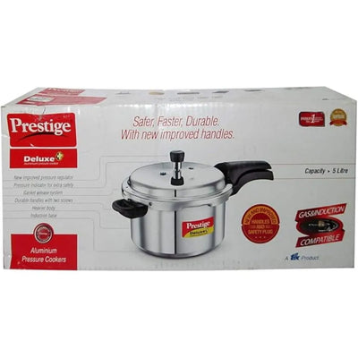 PRESTIGE MPD10702 DLX PLUS ALUMINUM COOKER, 5 ltr. CAPACITY