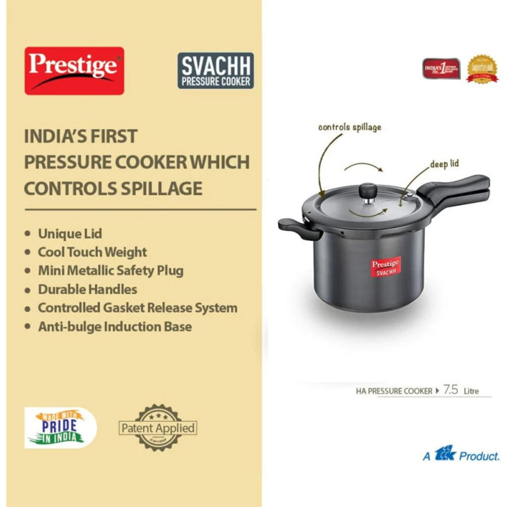 PRESTIGE MPD20277 SVACHH HARD ANODISED COOKER, 7.5 ltr. CAPACITY