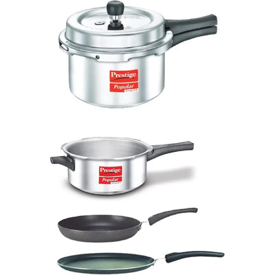 PRESTIGE MPP10180 3L+2L COMBI COOKERS+TAWA 25CM+FRYPAN 18CM