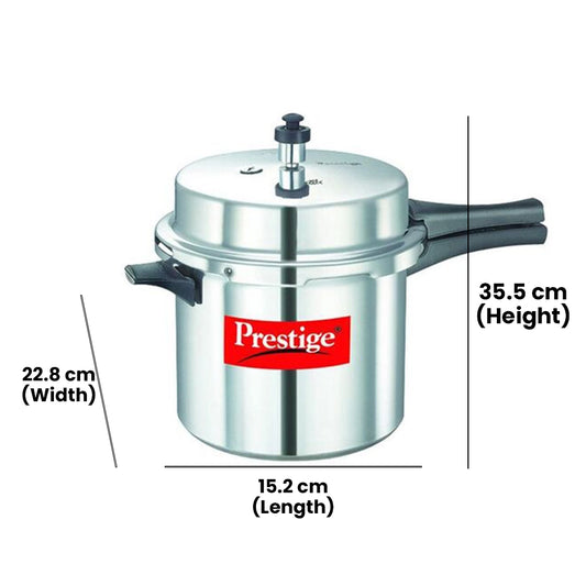 PRESTIGE MPP24100 POPULAR ALUMINUM PRESSURE COOKER, 4 ltr. CAPACITY