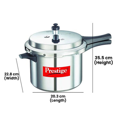 PRESTIGE MPP25100 POPULAR ALUMINUM PRESSURE COOKER, 5 ltr. CAPACITY