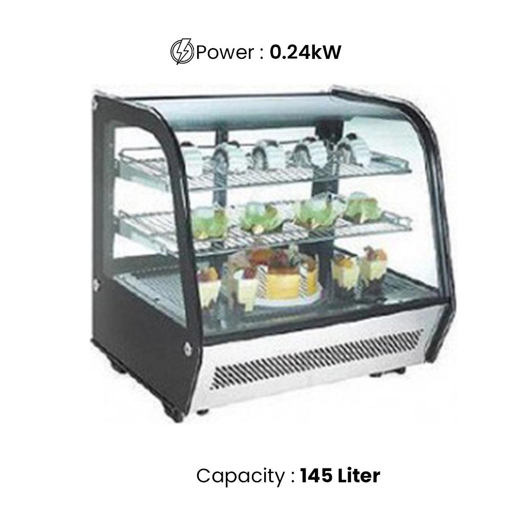 Lava Inox CS 9000CT S Cake Display Showcase Square, 3 Glass Shelves 145 Liter 240W   HorecaStore