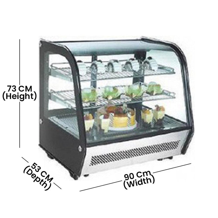 Lava Inox CS 9000CT S Cake Display Showcase Square, 3 Glass Shelves 145 Liter 240W   HorecaStore