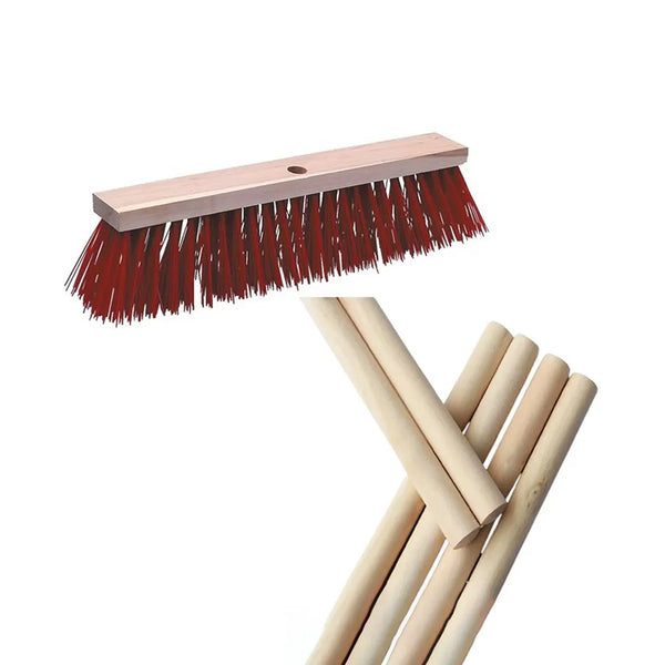 THS NB421 Heavy Duty Street Broom 40cm With Wooden Handle