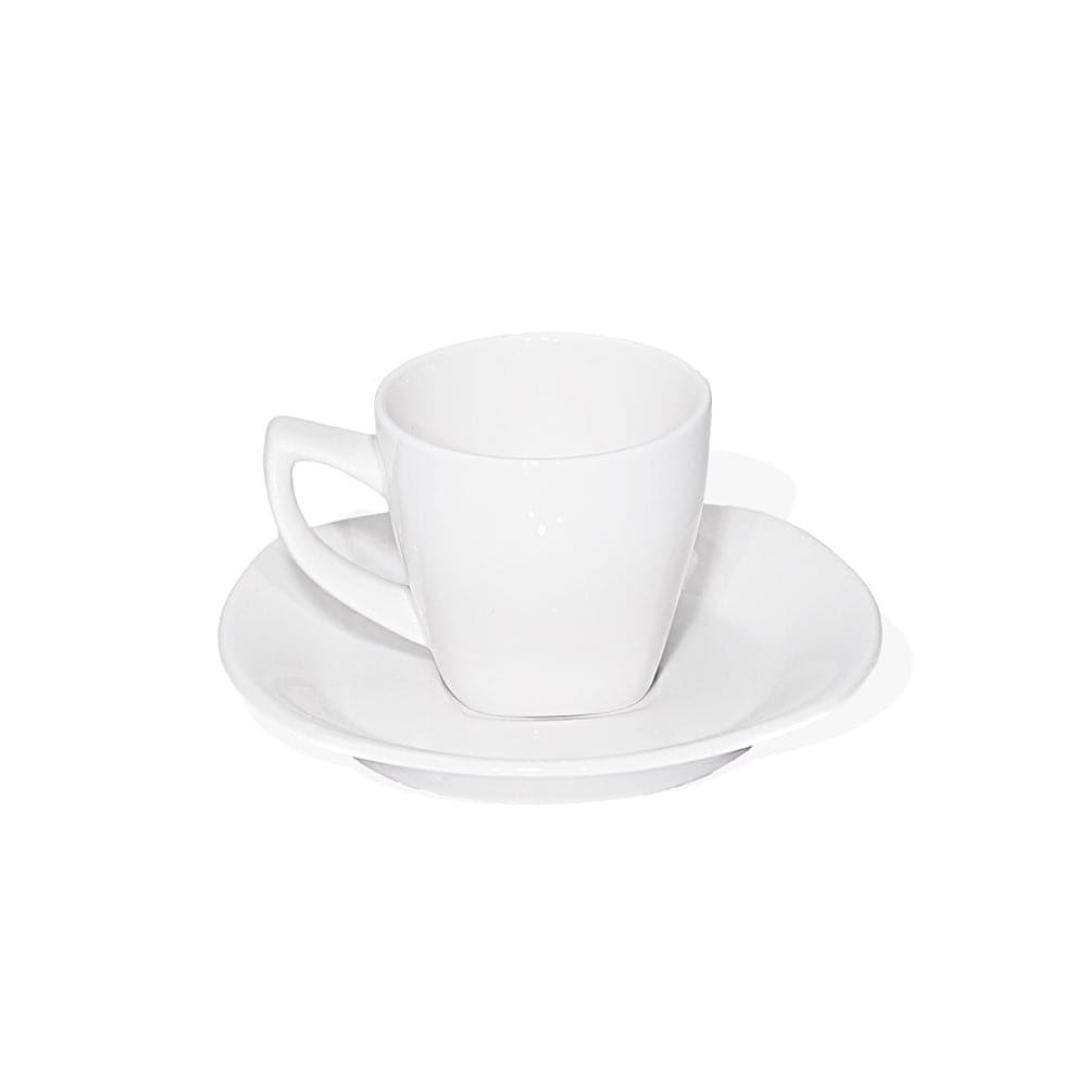 Furtino England Nuovo 13cm/5" White Porcelain Espresso Saucer - HorecaStore