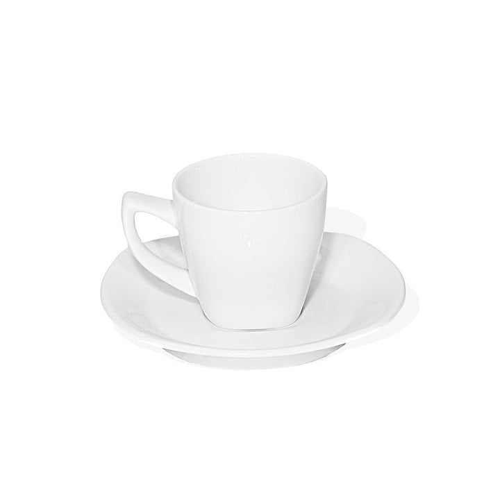 Furtino England Nuovo 13cm/5" White Porcelain Espresso Saucer - HorecaStore