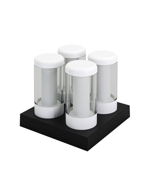 NEWDES Nip Rechargeable Table Lamps (Set of 4), White