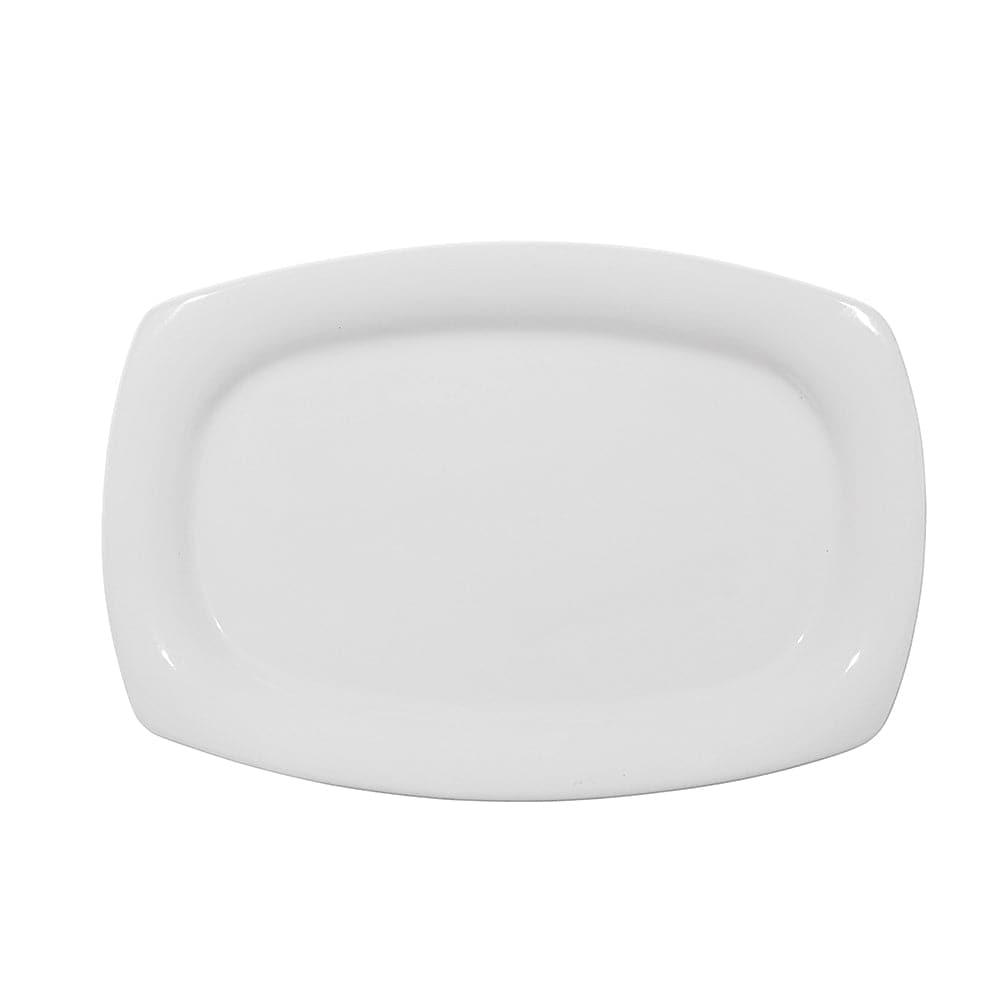 Furtino England Nuovo 29cm/11.5" White Porcelain Oval Plate - HorecaStore