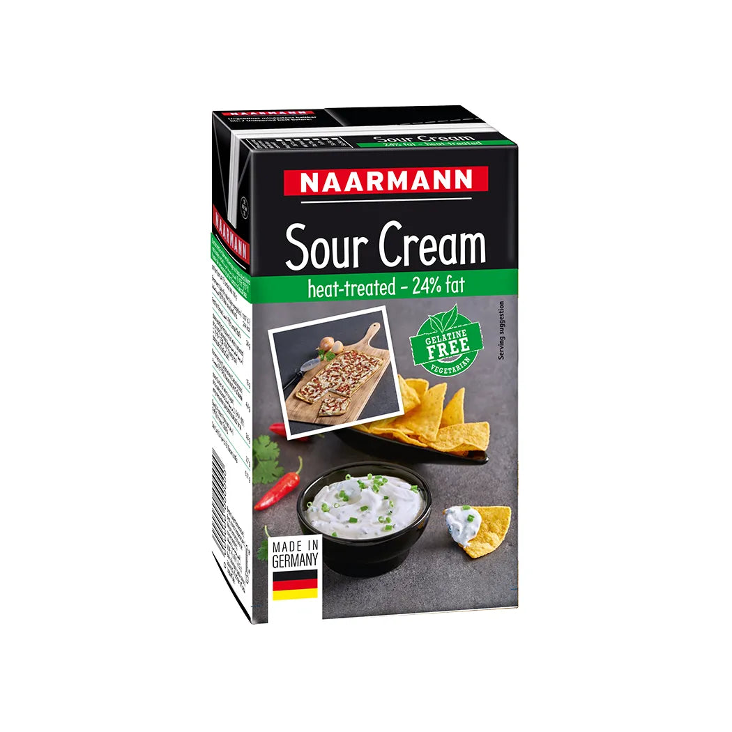 Naarmann Sour Cream 24 % Fat Combibloc Halal, 12 x 1 kg