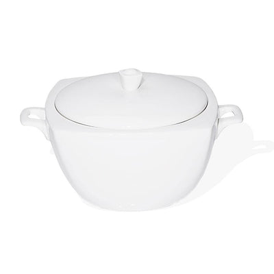 Furtino England Nuovo 300cl/105.5oz White Porcelain Soup Tureen - HorecaStore