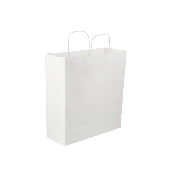 hotpack white paper bag with a twisted handle 32 x 20 x 34 cm 250 pcs