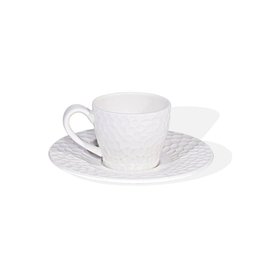 Furtino England Pebble 10cl/3.5oz White Porcelain Expresso Cup - HorecaStore