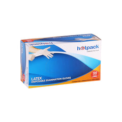 Hotpack Powder Free Latex Gloves, Large size, 1000 PCs