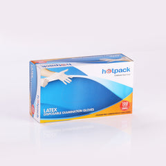 Hotpack Powder Free Latex Gloves, x- Large size, 1000 PCs