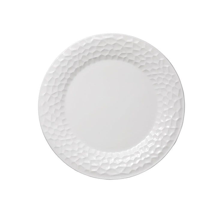 Furtino England Pebble 20cm/8" White Porcelain Flat Plate - HorecaStore