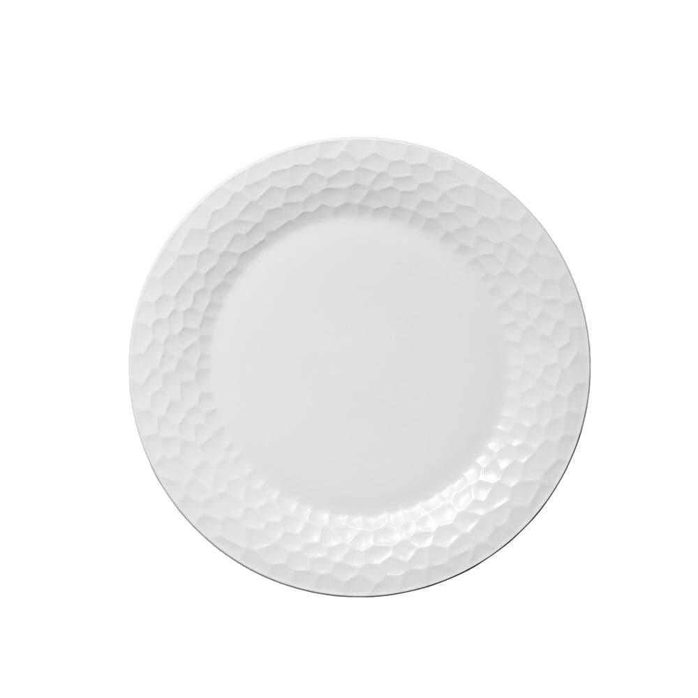 Furtino England Pebble 23cm/9" White Porcelain Flat Plate - HorecaStore