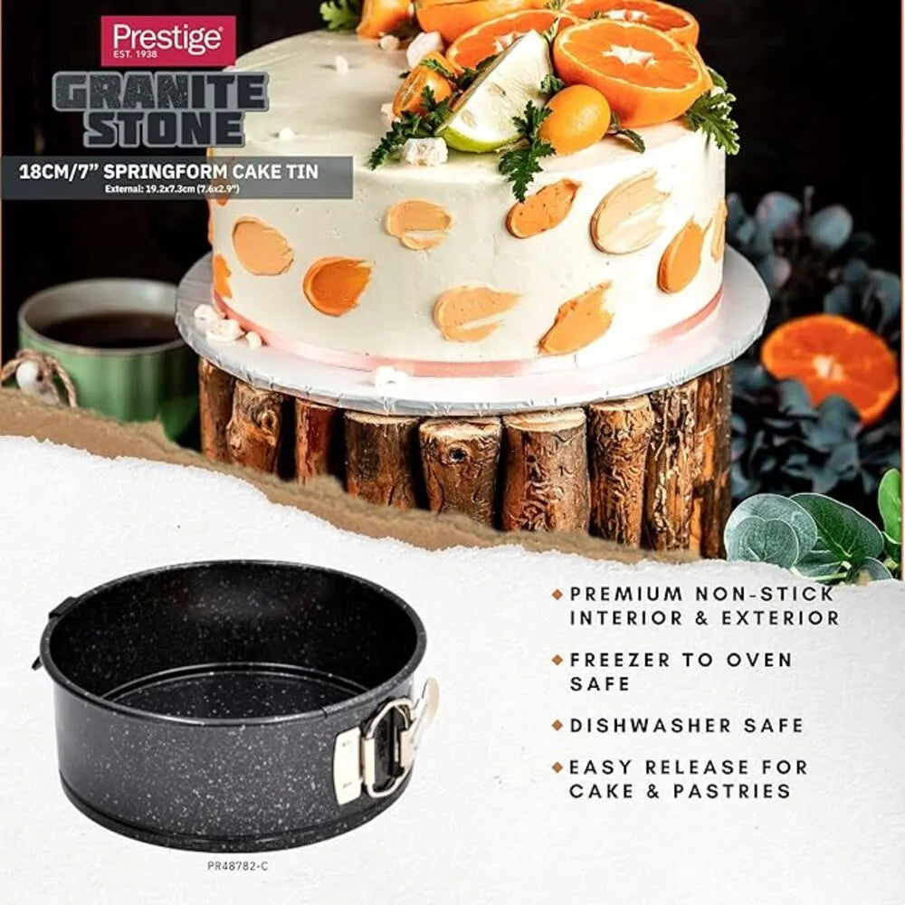 PRESTIGE PR48782 GRANITE SPRINGFORM CAKE TIN, 18 cm