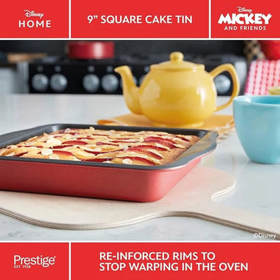 PRESTIGE PR48800 X DISNEY BAKEWARE SQUARE CAKE TIN, 23 cm