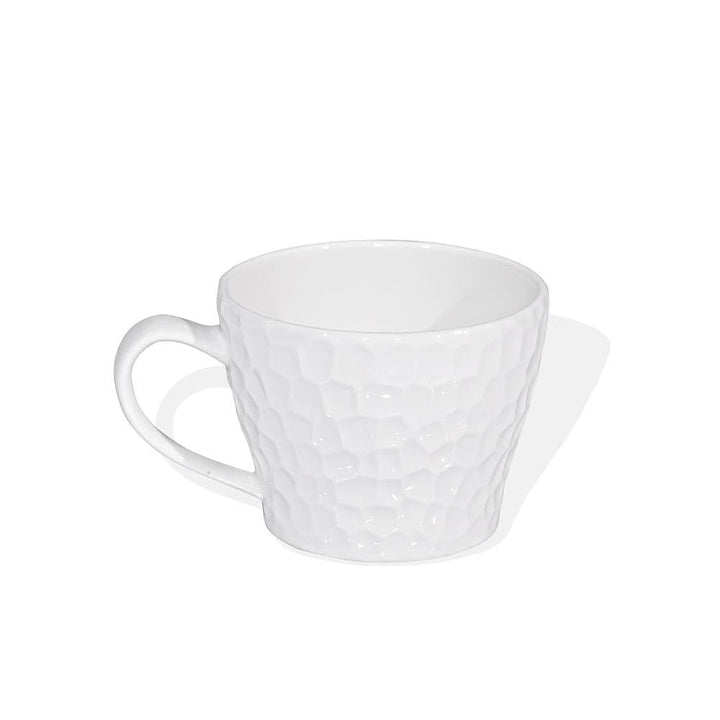 Furtino England Pebble 20cl/7oz White Porcelain Tea Cup - HorecaStore