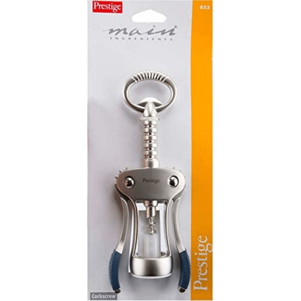 Prestige PR853 Stainless Steel Wine Bottle Corkscrew Silver