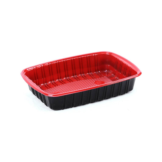 hotpack red and black base container with lids 750 ml 300 pieces