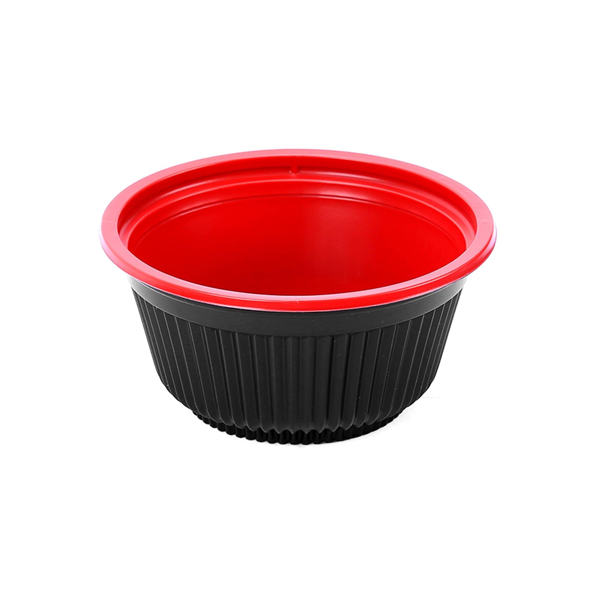 hotpack red and black base pp soup bowl with lids 550 mi 200 pcs