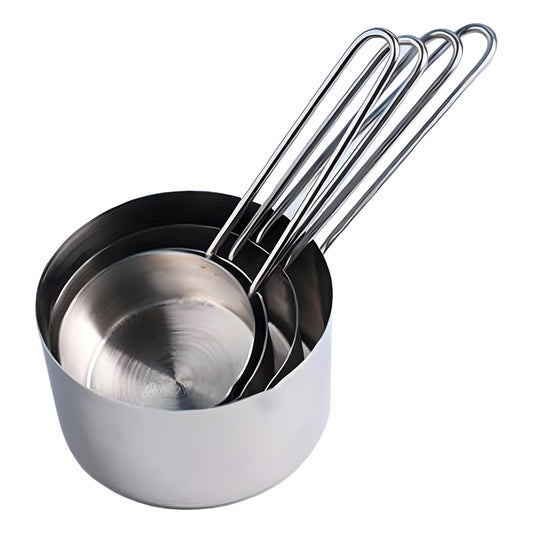 Royalford RF10028 Stainless Steel Measuring Cup Set 4Pc, 60ml, 80ml, 120ml & 250ml