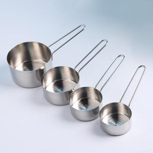 Royalford RF10028 Stainless Steel Measuring Cup Set 4Pc, 60ml, 80ml, 120ml & 250ml