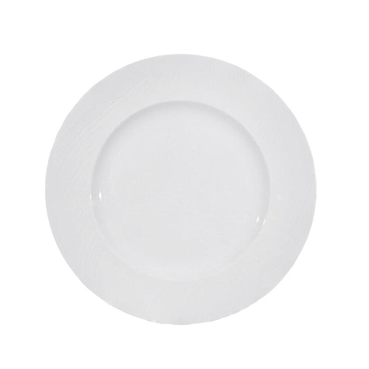 Furtino England River 20.5cm/8" White Porcelain Flat Plate - HorecaStore