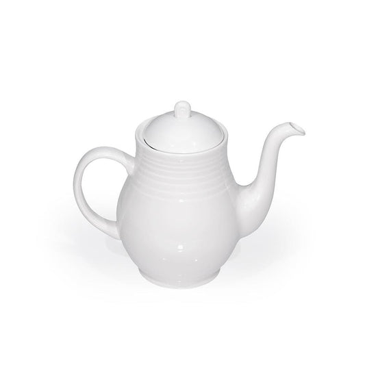 Furtino England Row 120cl/42oz White Porcelain Coffee Pot - HorecaStore