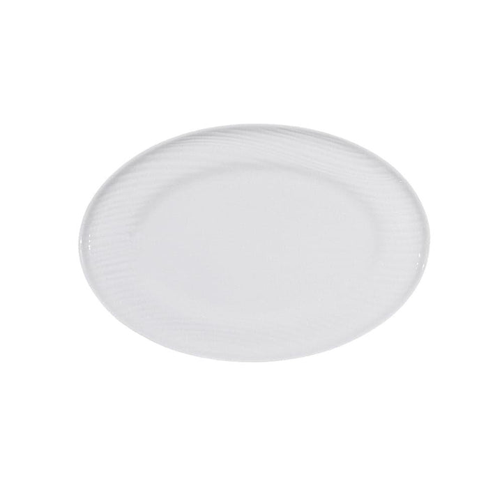 Furtino England River 23cm/9" White Porcelain Oval Plate - HorecaStore