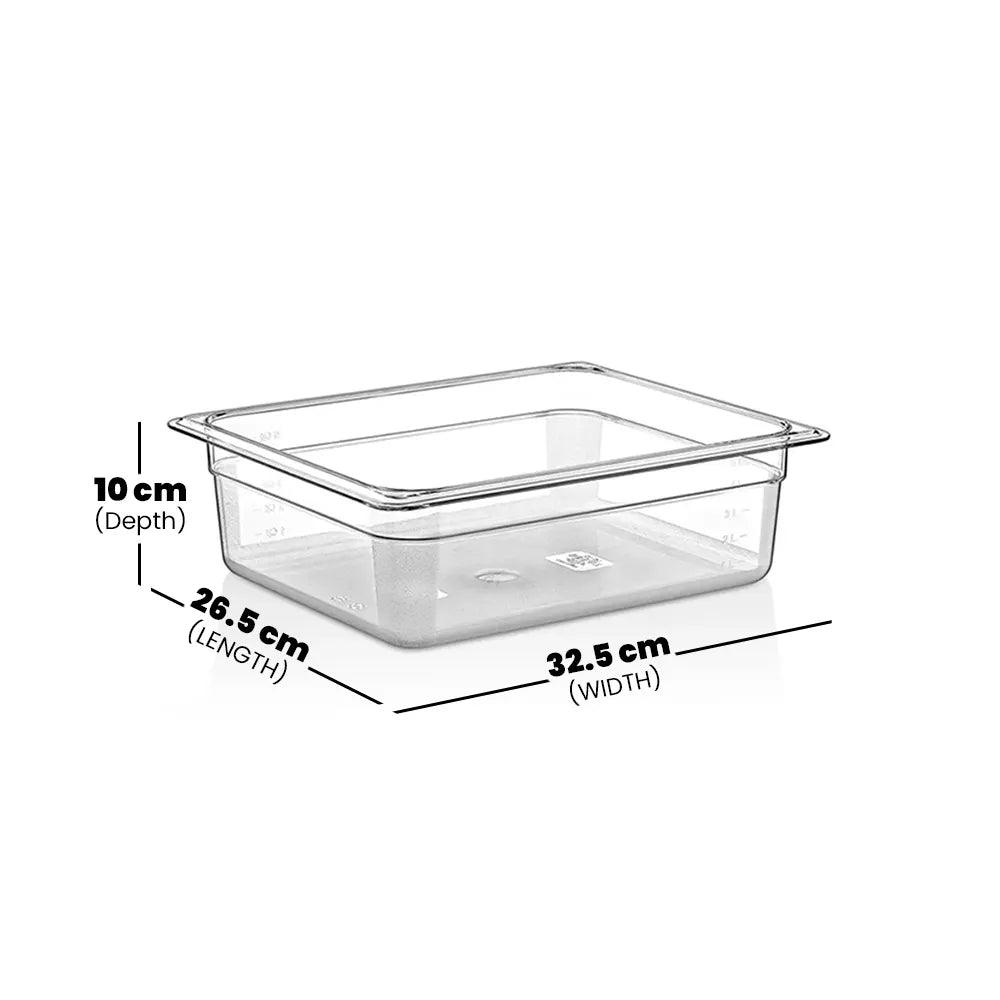 Rubber Plas Tech Polycarbonate GN 1/2 Container 10 cm deep - HorecaStore