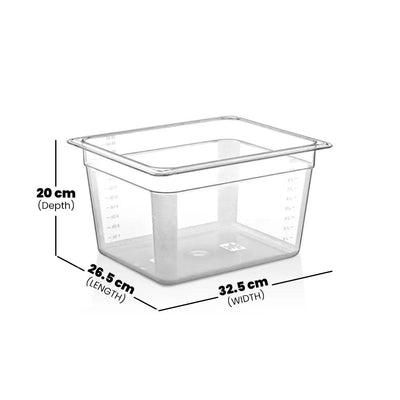 Rubber Plas Tech Polycarbonate GN 1/2 Container 20 cm deep - HorecaStore