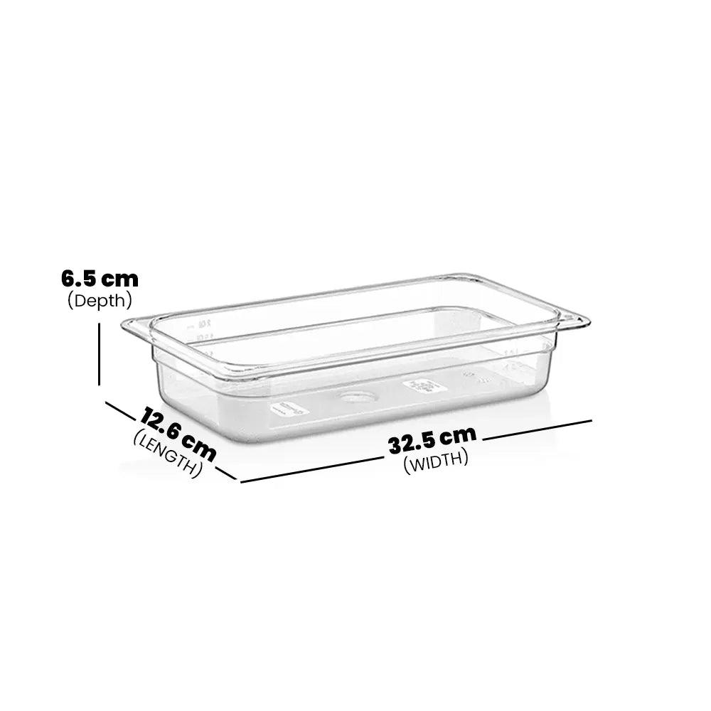 Rubber Plas Tech Polycarbonate GN 1/3 Container 6.5 cm deep - HorecaStore