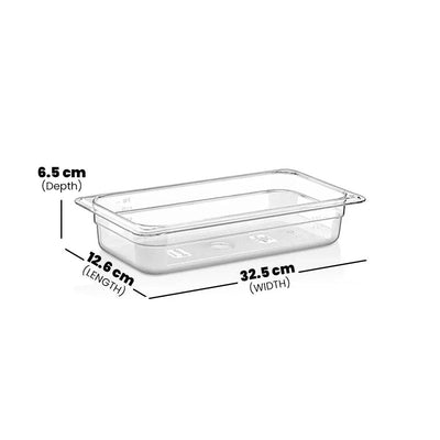 Rubber Plas Tech Polycarbonate GN 1/3 Container 6.5 cm deep - HorecaStore