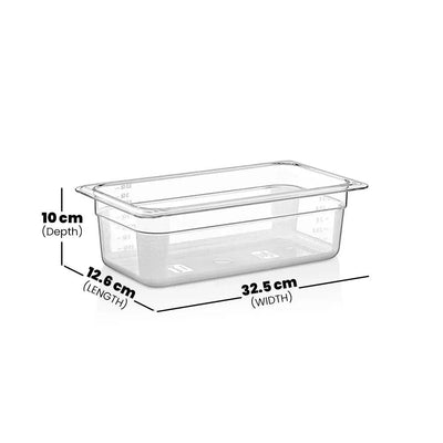 Rubber Plas Tech Polycarbonate GN 1/3 Container 10 cm deep - HorecaStore