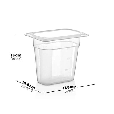 Rubber Plas Tech Polycarbonate GN 1/9 Container 15 cm deep - HorecaStore