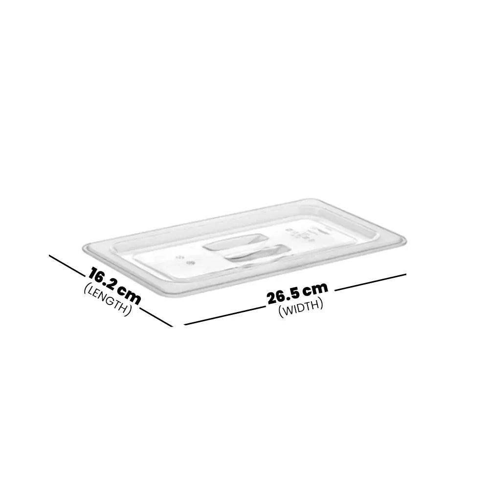 Rubber Plas Tech Polycarbonate GN 1/4 Lid 26.5 x 16.2cm - HorecaStore