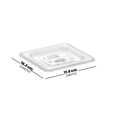 Rubber Plas Tech Polycarbonate GN 1/6 Lid 17.6x16.2cm - HorecaStore